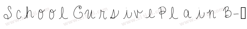 SchoolCursivePlain B字体转换